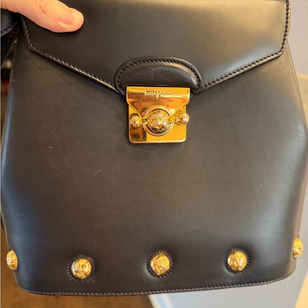 Salvatore Ferragamo Black Bag with Gold Details
EUC - Picture 8 of 9